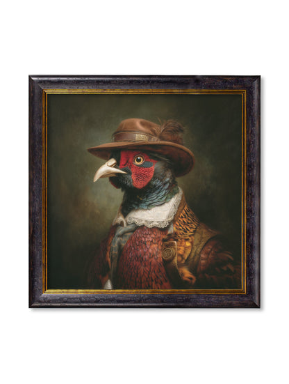 Baron Von Beak – Huntsman Pheasant Oxford Square Frame detail – Leya Buster Interiors