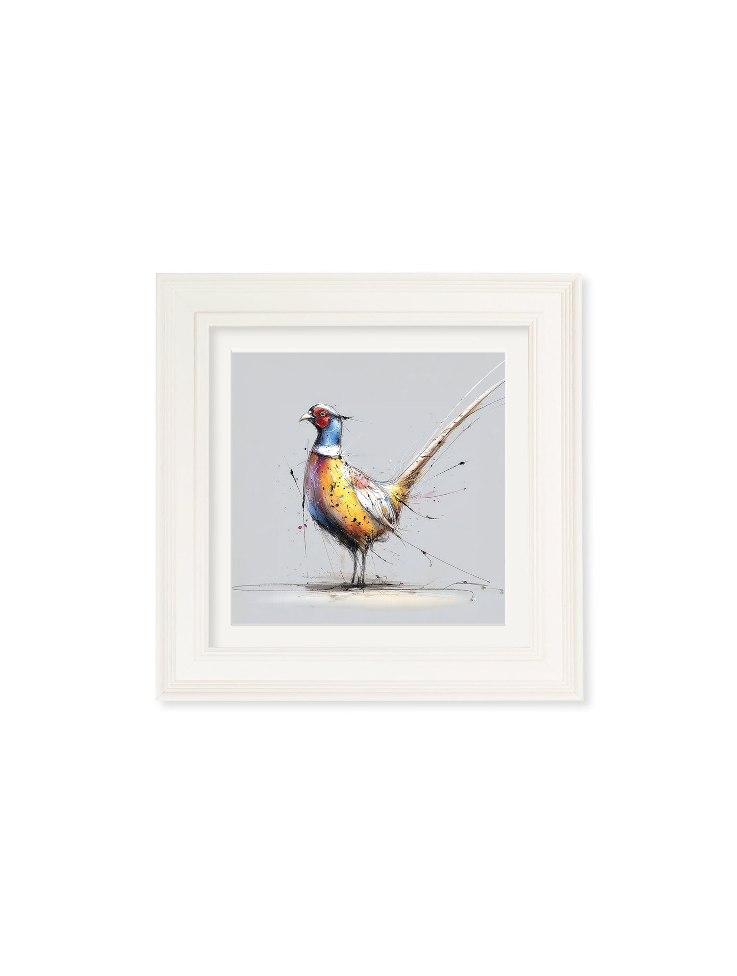 Plump Pheasant Cosy Sketch – Cream Hurstwood Square Frame styled view – Leya Buster Interiors