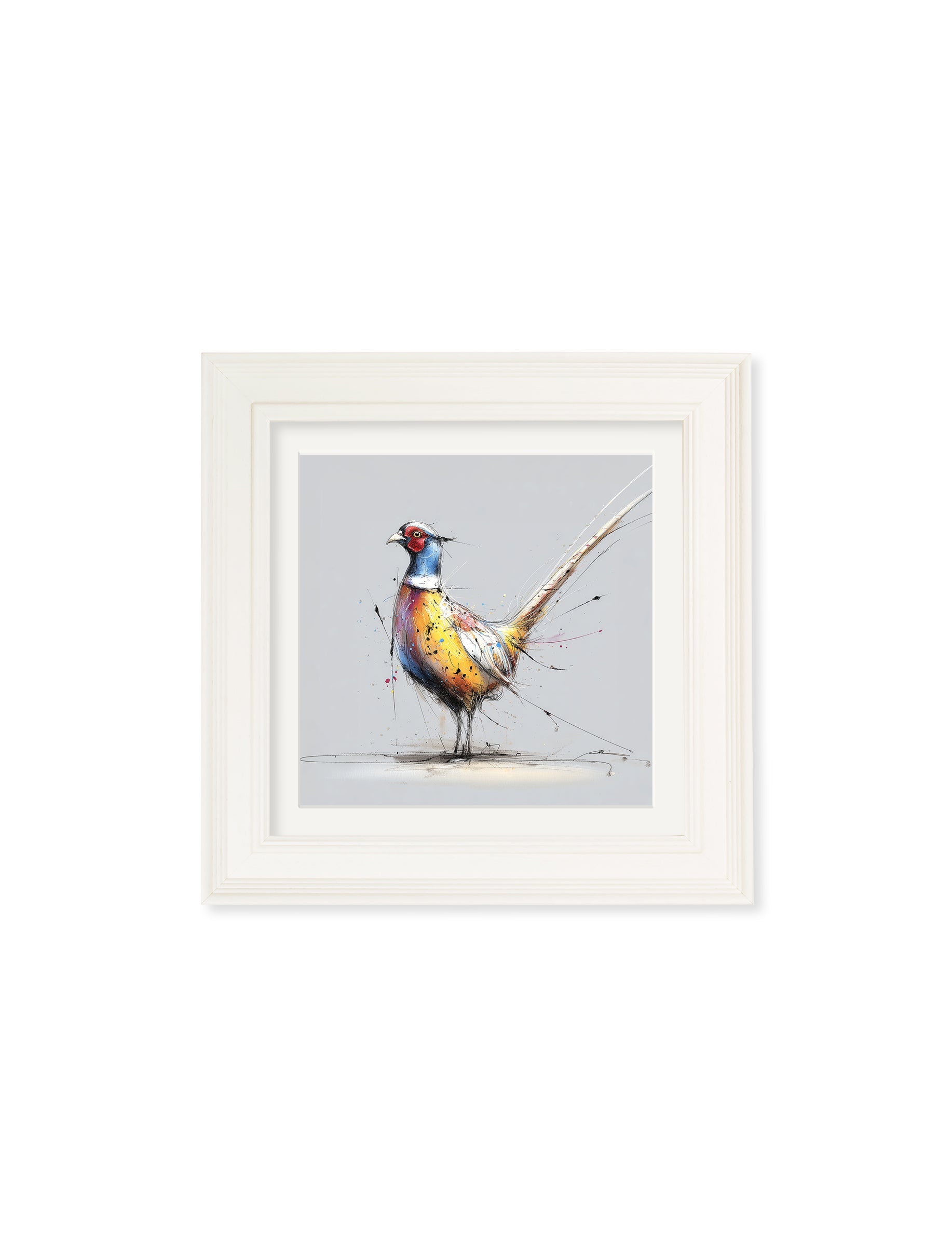 Plump Pheasant Cosy Sketch – Cream Hurstwood Square Frame styled view – Leya Buster Interiors