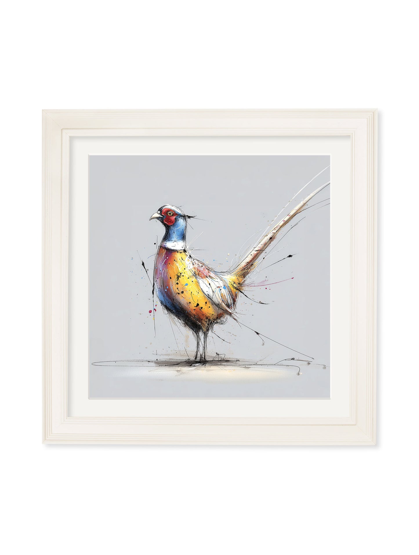 Plump Pheasant Cosy Sketch – Cream Hurstwood Square Frame detail – Leya Buster Interiors