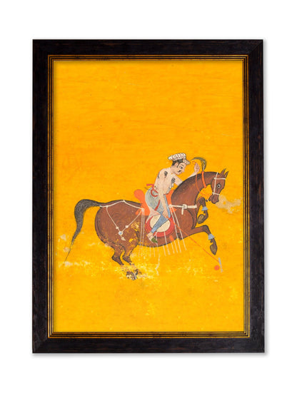 c.17th Century Indian Polo Players Triptych styled view – Leya Buster Interiors