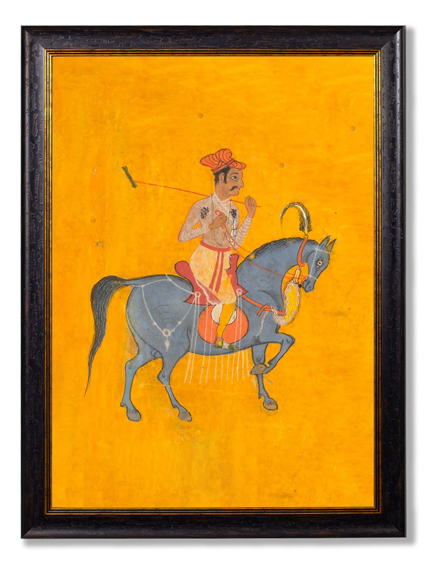 c.17th Century Indian Polo Players Triptych styled view – Leya Buster Interiors