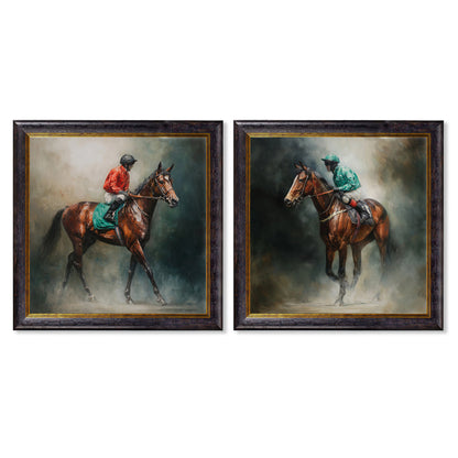 The Irish Racehorses – Oxford Square Frame detail – Leya Buster Interiors