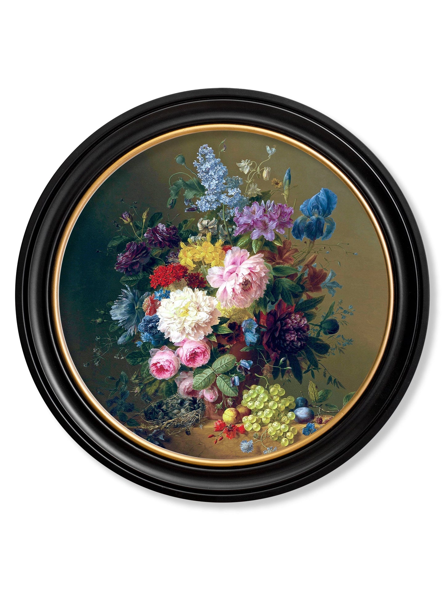 c.1812 Still Life of Flowers – Round styled view – Leya Buster Interiors