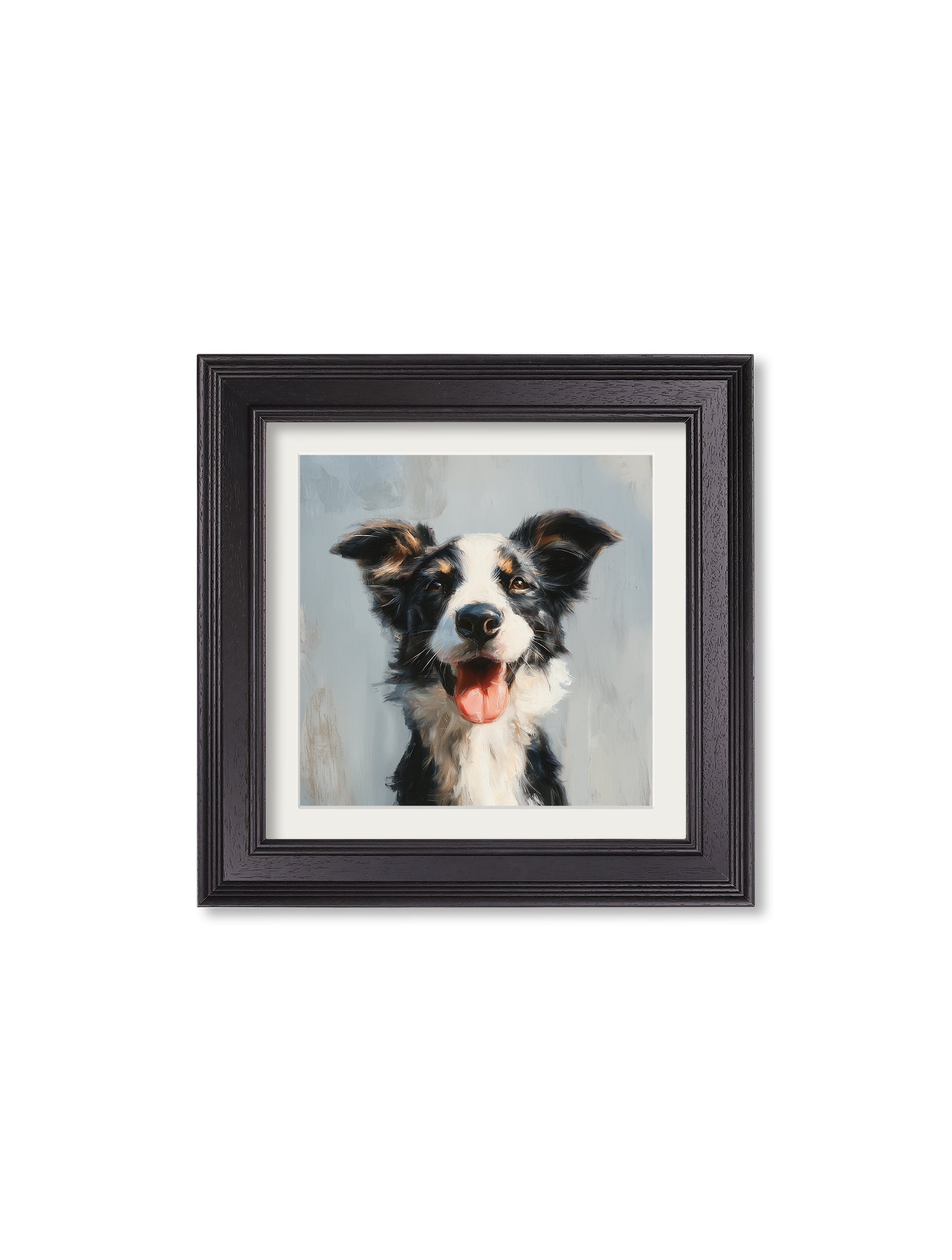 The Smiley Sheepdog – Black Hurstwood Square Frame styled view – Leya Buster Interiors