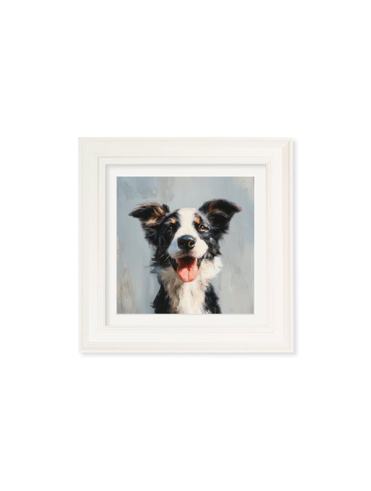 The Smiley Sheepdog – Cream Hurstwood Square Frame styled view – Leya Buster Interiors