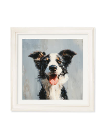The Smiley Sheepdog – Cream Hurstwood Square Frame detail – Leya Buster Interiors