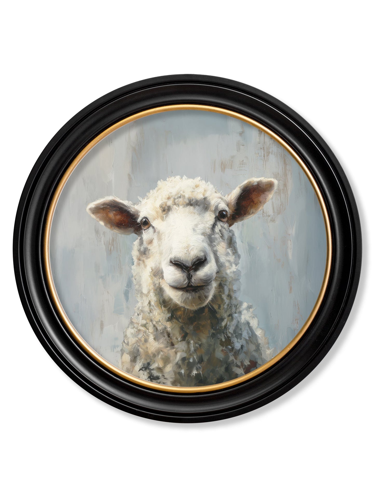 The Jolly Sheep – Oxford Round Frame detail – Leya Buster Interiors