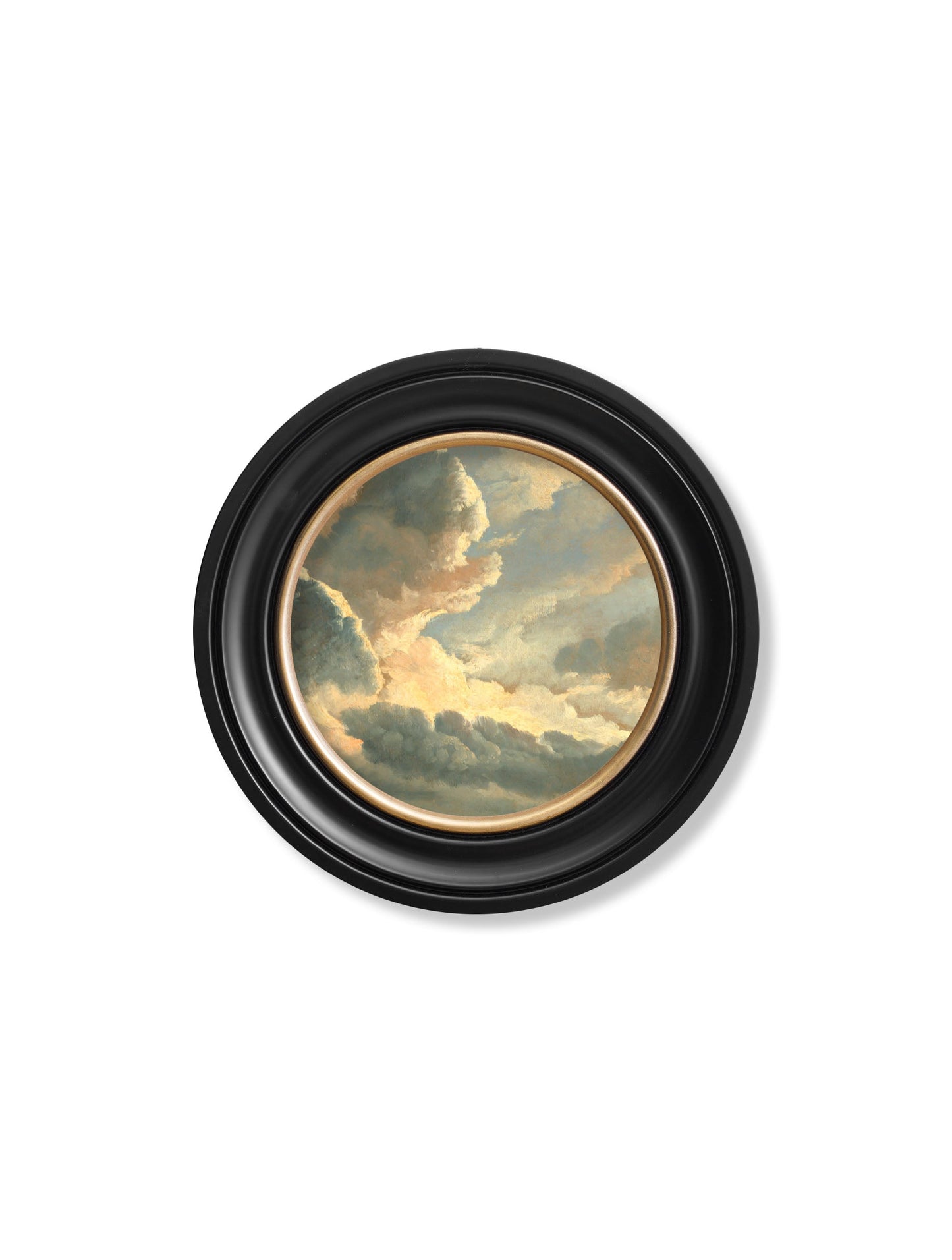 c1700's Study of Clouds by Simon Denis – Round Frame styled view – Leya Buster Interiors