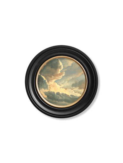 c1700's Study of Clouds by Simon Denis – Round Frame styled view – Leya Buster Interiors