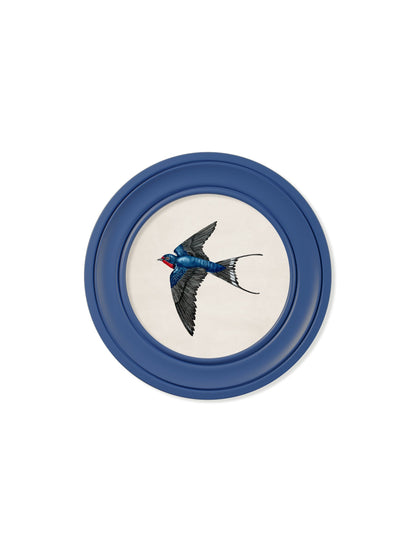 c.1875 Swallows in Round Frames Blue styled view – Leya Buster Interiors