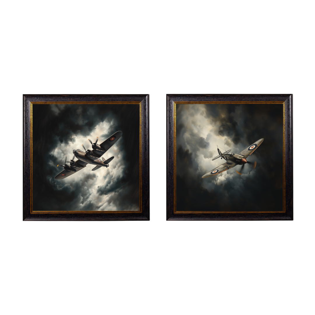 Fighter Jets Oxford Square Frame styled view – Leya Buster Interiors