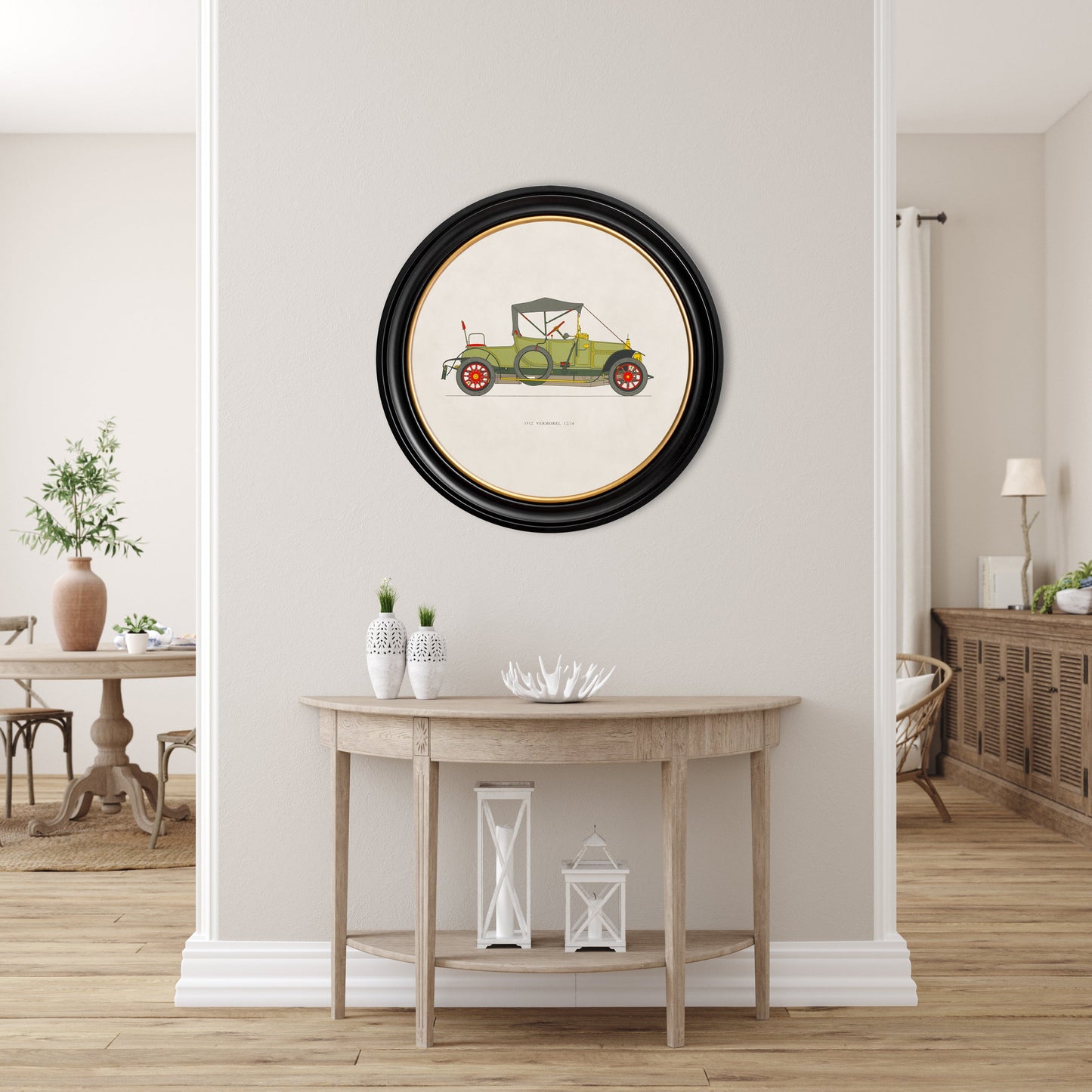 1912 VERMOREL 12/16 in Round Frame – framed wall art at Leya Buster Interiors