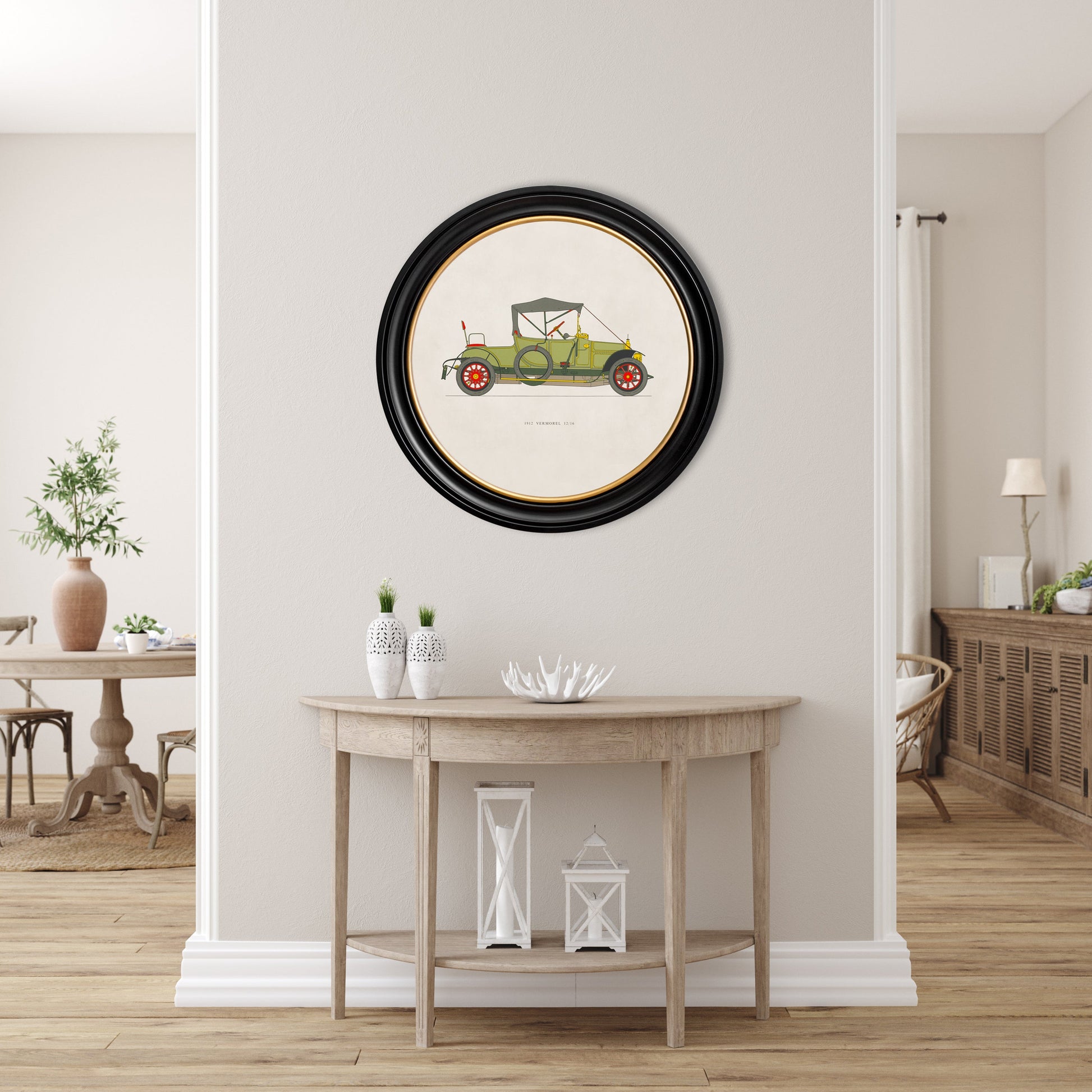 1912 VERMOREL 12/16 in Round Frame – framed wall art at Leya Buster Interiors
