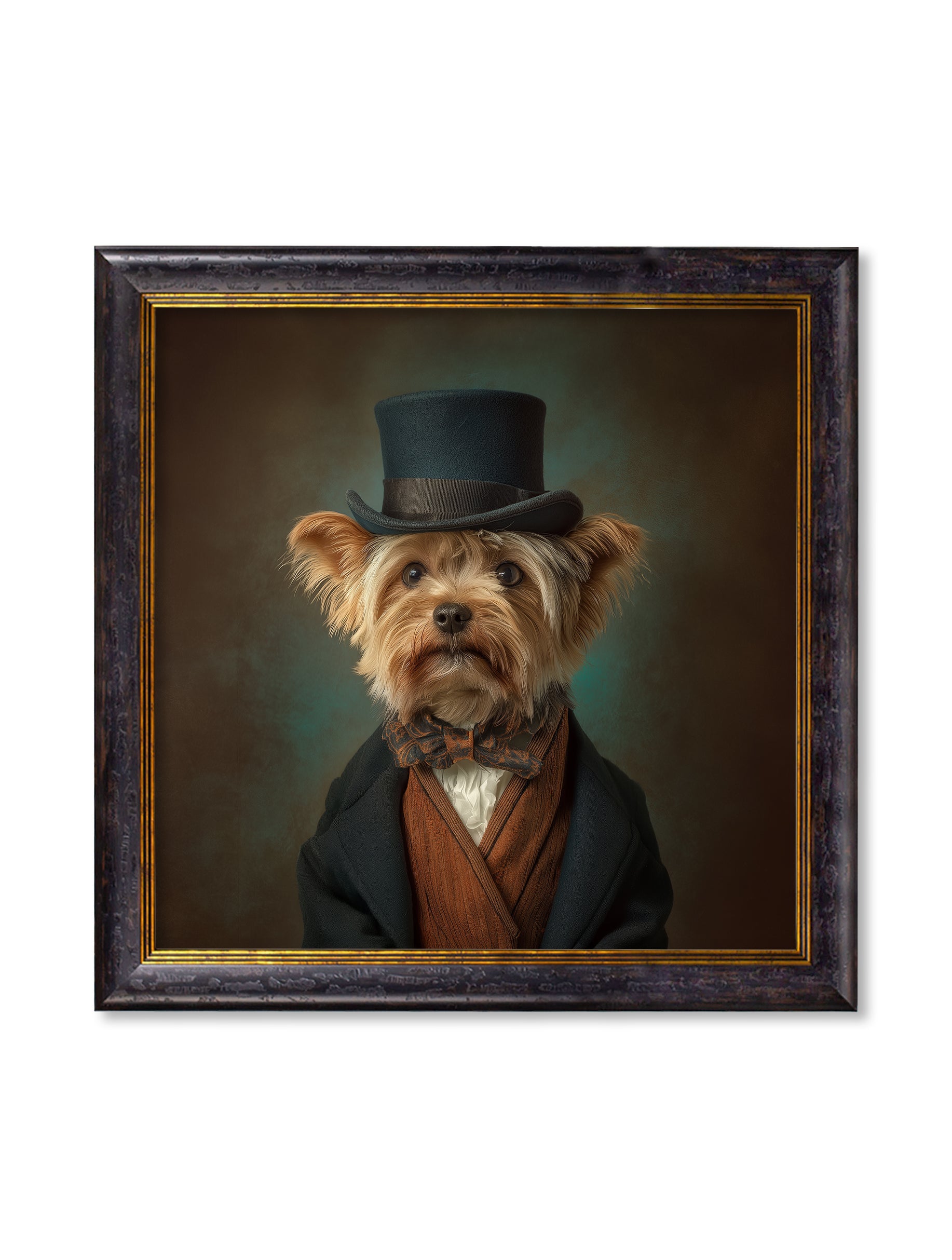 Lord Barkley of York – Gentleman Yorkshire Terrier Oxford Square Frame detail – Leya Buster Interiors