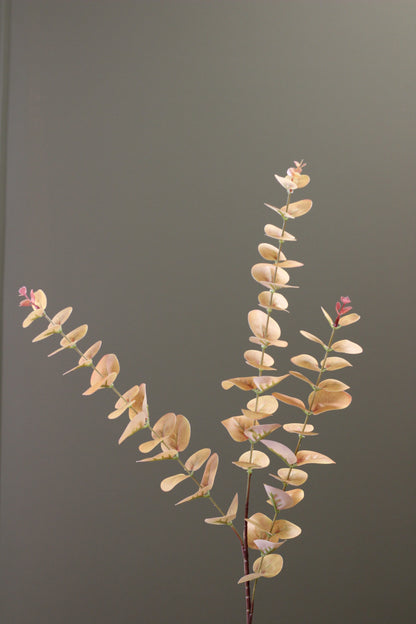 Burnished Orange Eucalyptus Stem styled in an autumn floral arrangement