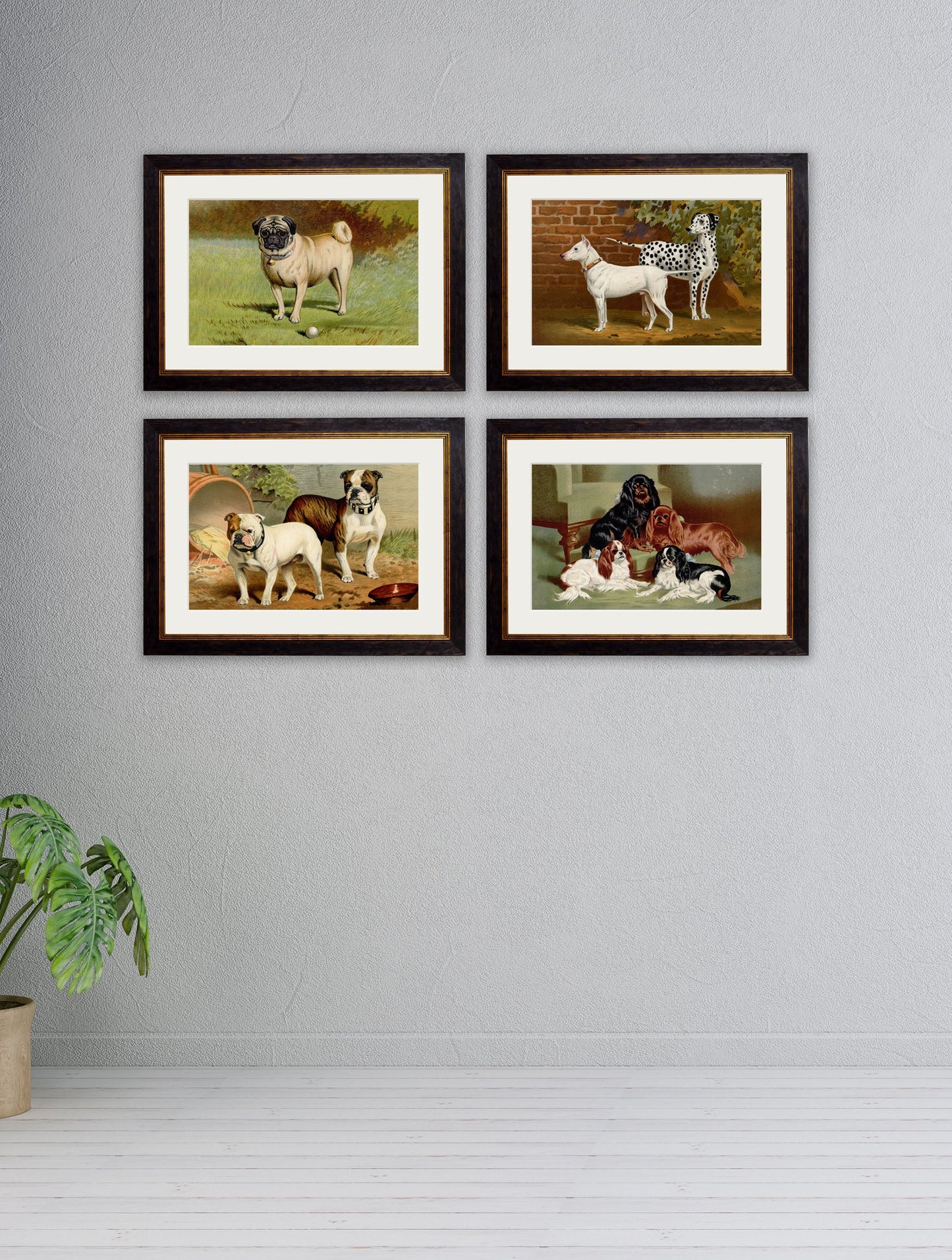 c.1881 Dogs – framed wall art at Leya Buster Interiors