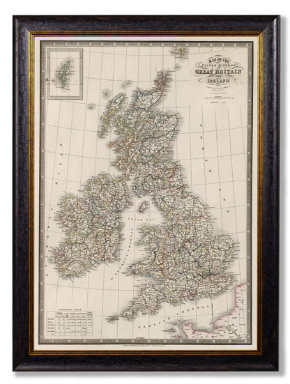 c.1838 Map of The British Isles detail – Leya Buster Interiors
