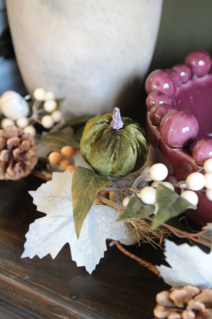 Harvest Woodland Pumpkin Garland for seasonal table and console styling