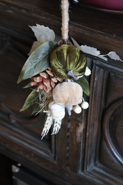Harvest Woodland Pumpkin Swag alternative view for door and hook styling