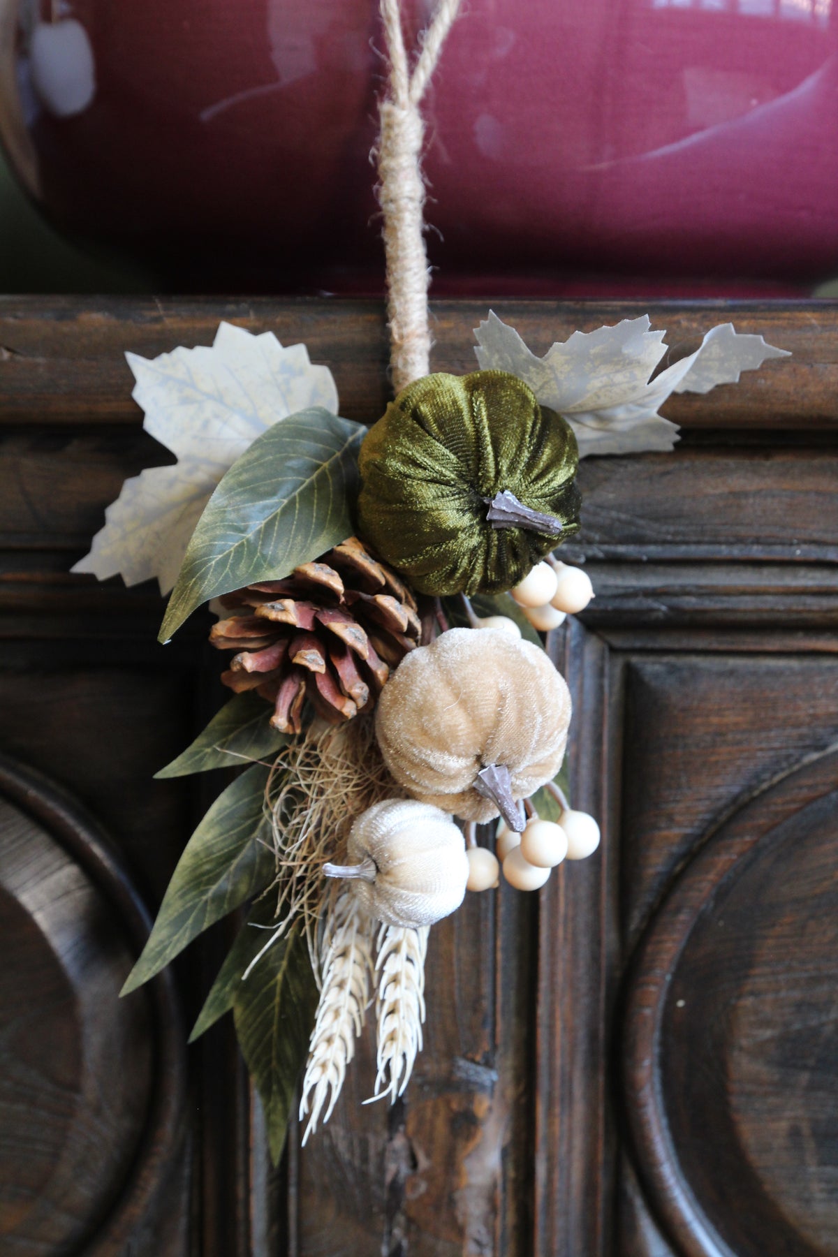 Harvest Woodland Pumpkin Swag for layered seasonal home styling