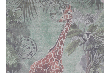 Giraffe jungle canvas artwork for bedroom, hallway or dining room