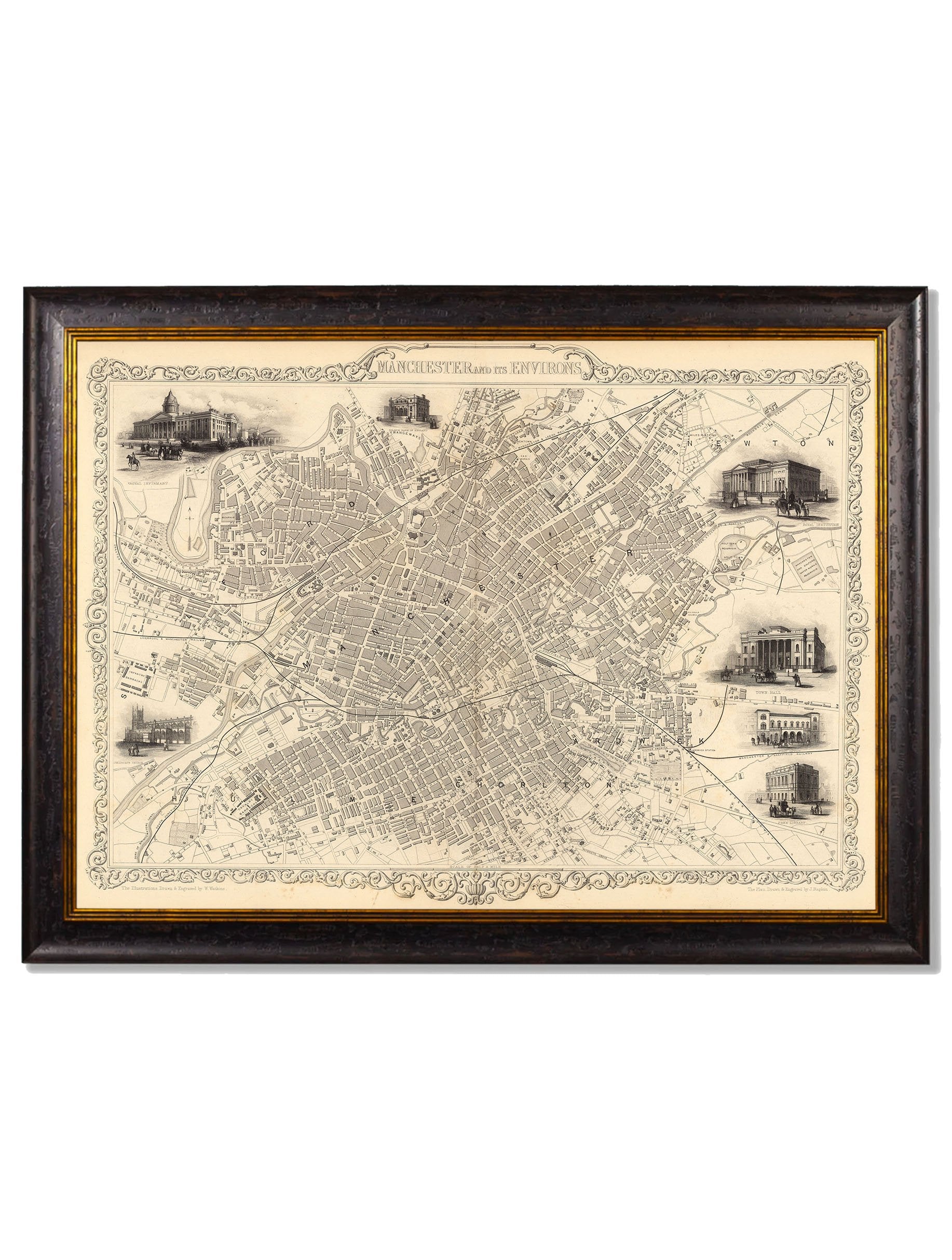c.1851 Map of Manchester detail – Leya Buster Interiors