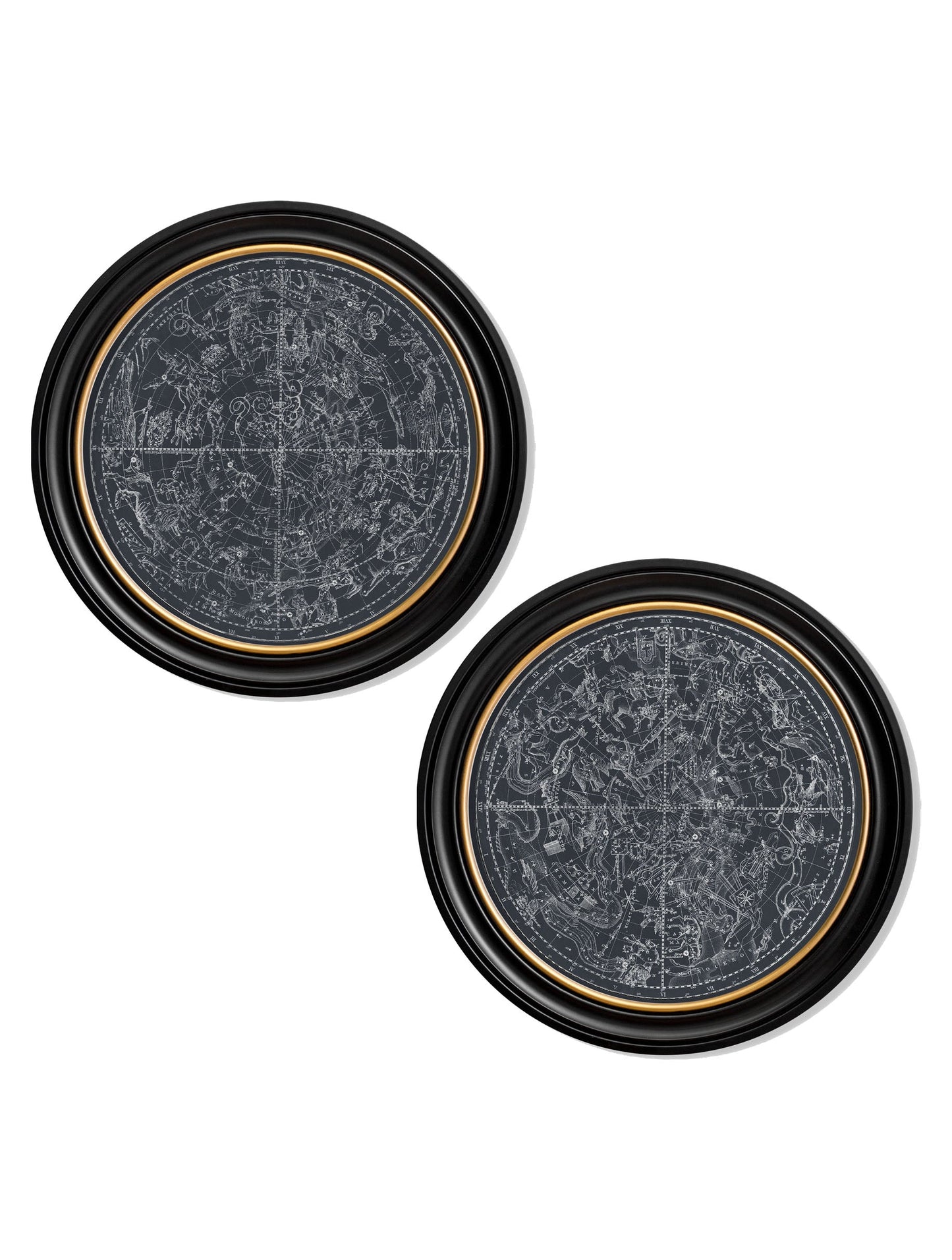 c.1800 Map of Constellations – Round Frame detail – Leya Buster Interiors