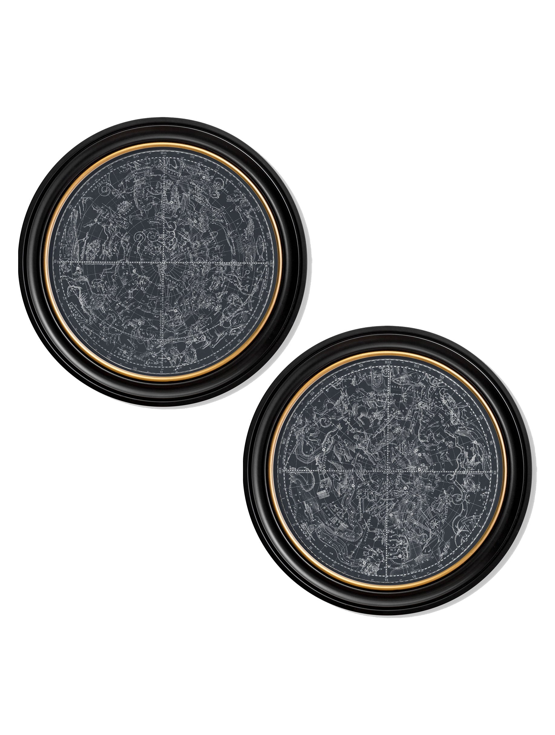 c.1800 Map of Constellations – Round Frame detail – Leya Buster Interiors