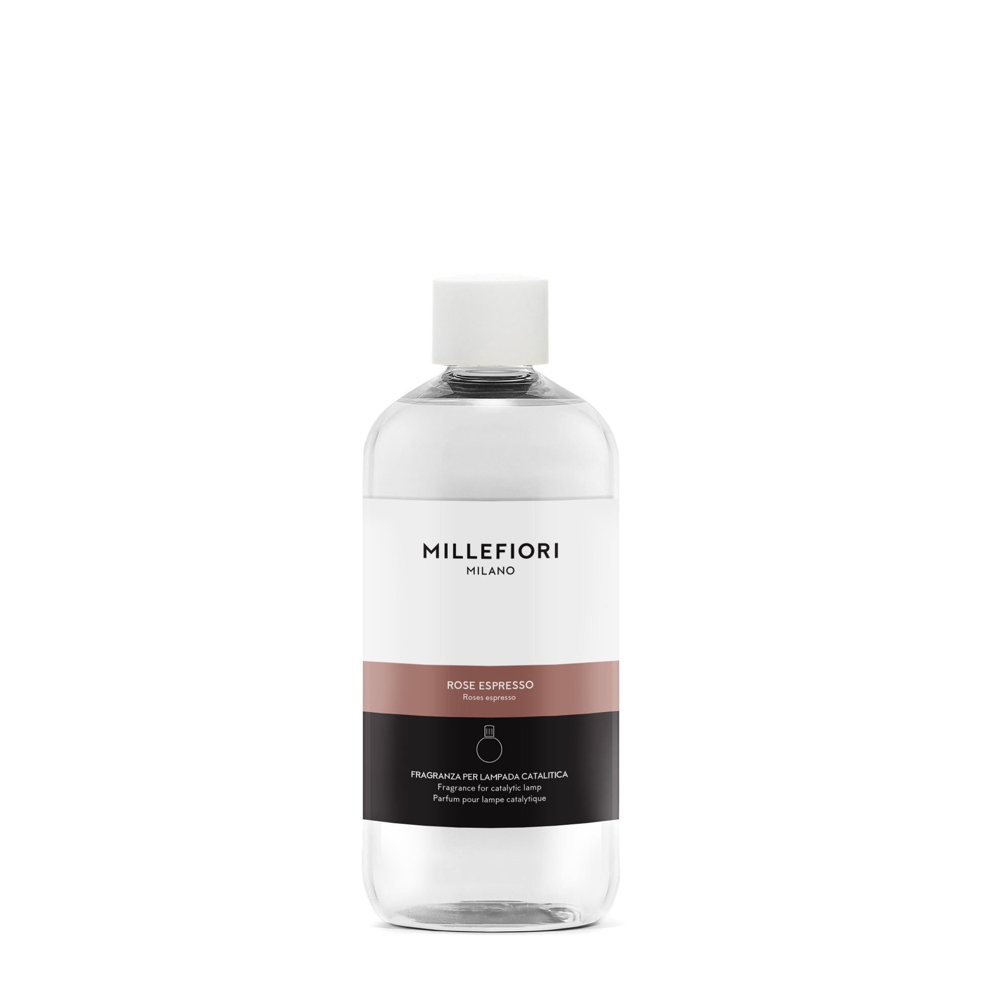 Millefiori Rose Espresso Lamp Fragrance 500ml refill bottle