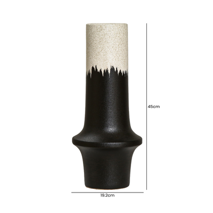 Sable Ridge Ceramic Vase styled view – Leya Buster Interiors