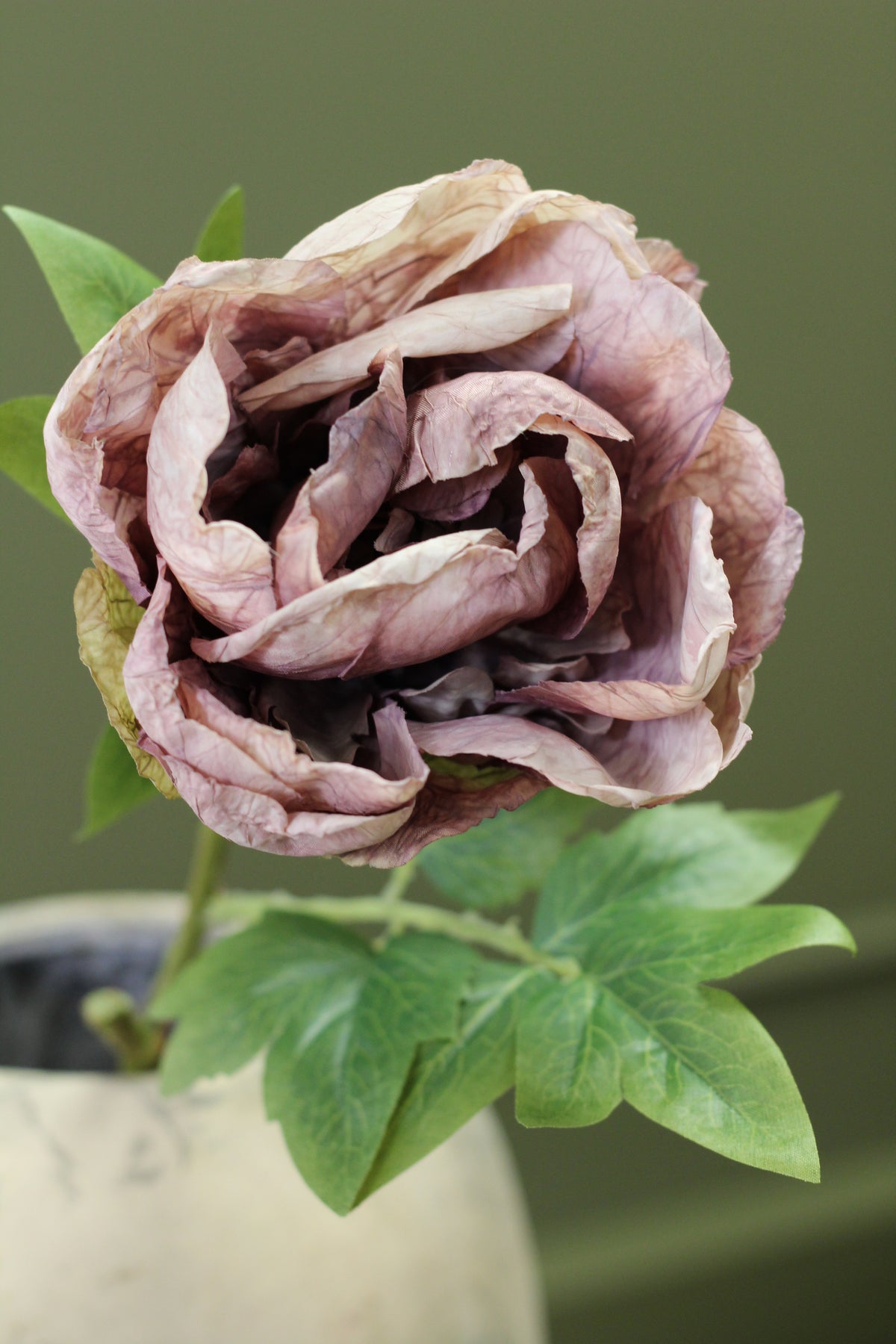Vintage Peony Bud Stem – Dusty Mauve alternative floral styling view