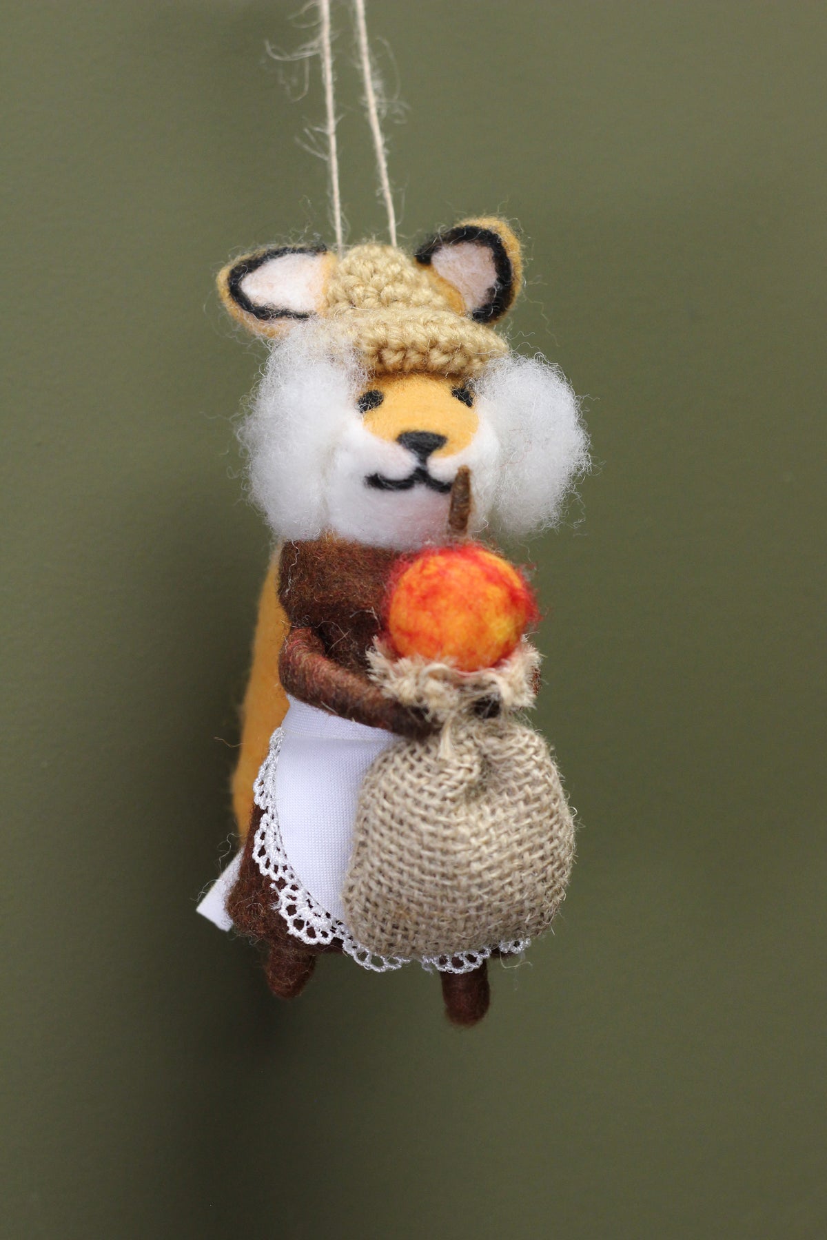 Woodland Felt Fox Decoration with playful autumn woodland styling