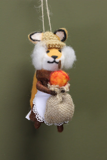Woodland Felt Fox Decoration with playful autumn woodland styling