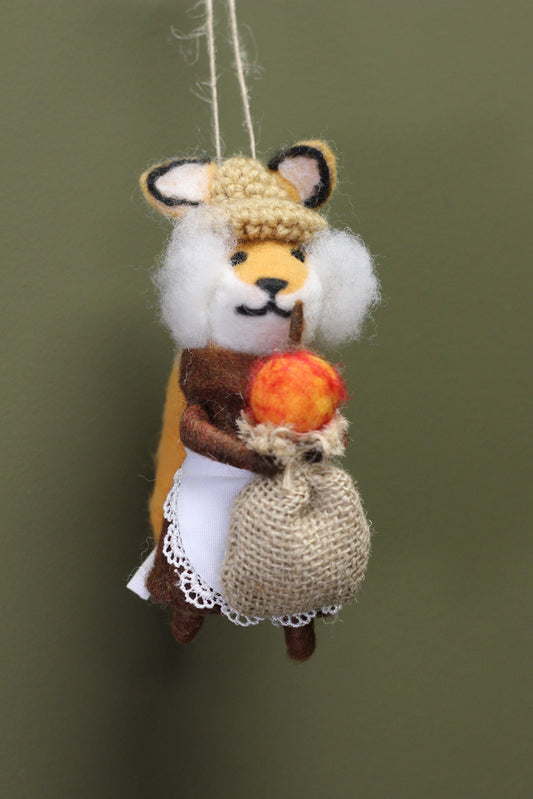 Woodland Felt Fox Decoration with playful autumn woodland styling