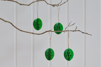Green Hanging Paper Easter Eggs – Set of 4 – home decor at Leya Buster Interiors