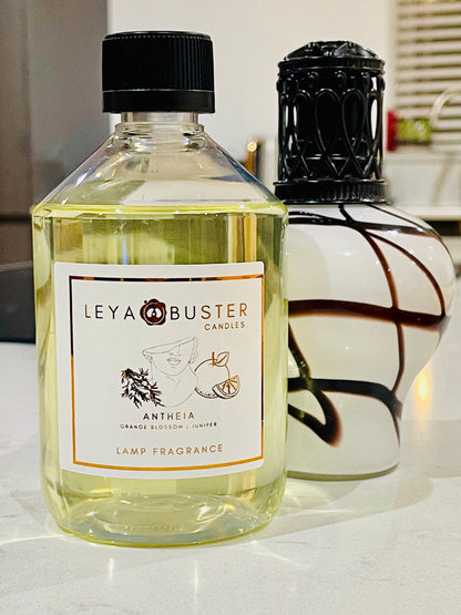 Antheia Lamp Fragrance styled view – Leya Buster Interiors